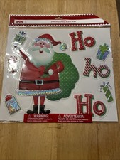 New Holiday Time set of dimensional wall art stickers featuring Santa Claus