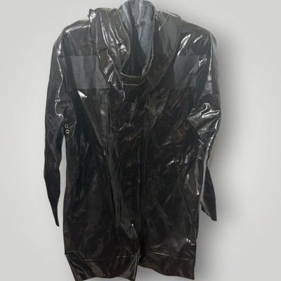 Stutterheim x Marni Black Glossy PVC Waterproof Hooded Raincoat