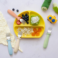 8 Pieces Toddler Forks Set - Baby Forks with Silicone Handle Children Safe 18...