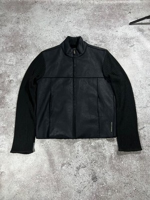 Aldolfo Dominguez Knit Sleeves Jacket Rick Owen s Style Mens Size M 48 Black 