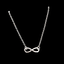 Collana INFINITO Amore Amicizia Argento in catena con ciondolo Idea Regalo Donna