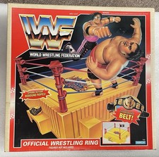 Sealed Yellow 1993 Hasbro WWF King Of The Ring Wrestling Ring (high grade)