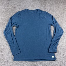 Vuori Shirt Mens Medium Blue Strato Tech Running Stretch Gym Performance Runner
