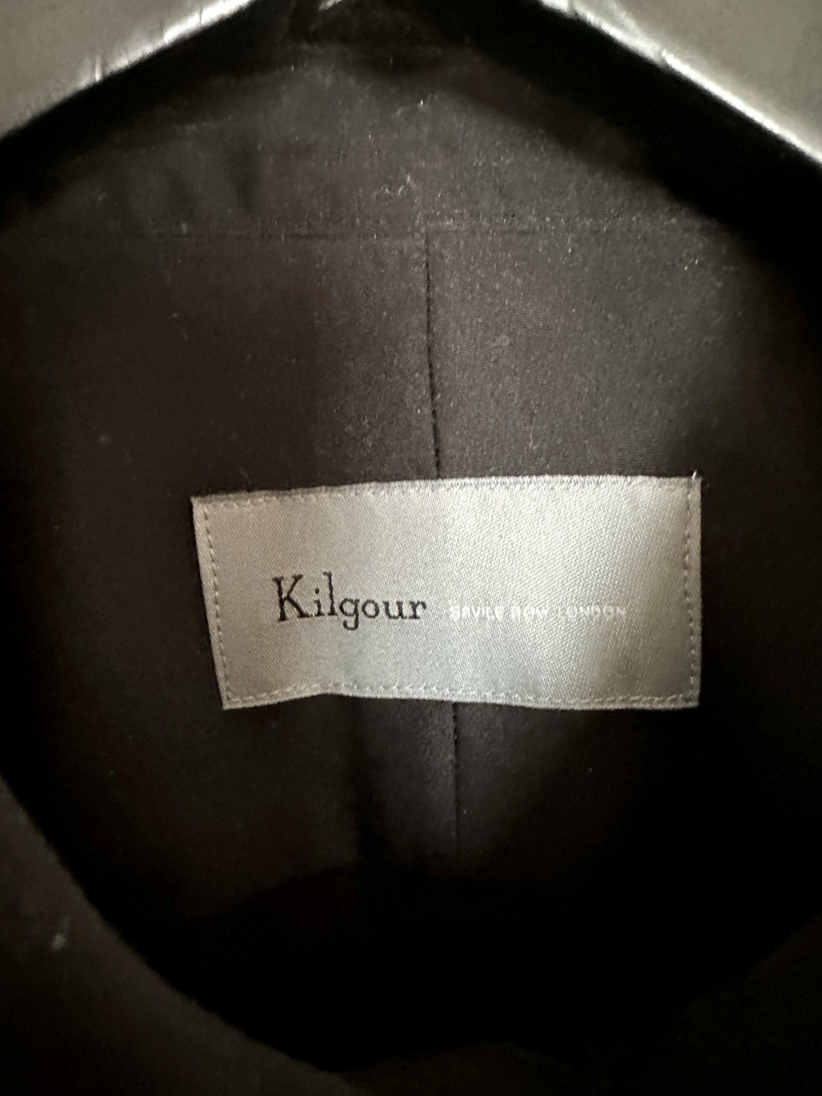 Camicia elegante Kilgour Savile Fila cotone leggero taglia 40 colletto 17 1 2 nero