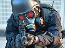 Juego de máscara y casco RE Umbrella U.S.S the Fourth Survivor Hunk cosplay gas