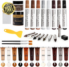 Wood Furniture Repair Kit,Fillers,Touch-Up Markers,Wax Sticks,Putty for Scratche