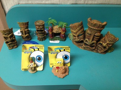 Penn Plax Mini Aquarium Ornaments Or Decorations Spongebob Or