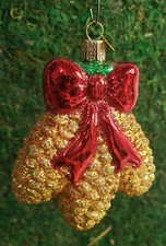 Old World Christmas Christmas Cones 4-in Glass Ornament