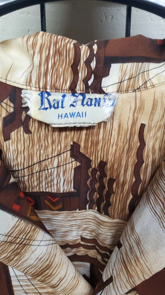 Vintage 1960s Kai-Nani Aloha Hawaiian Button Shirt LARGE Excellent - Image 2 of 4