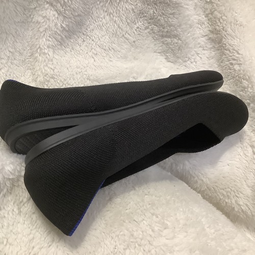 Rothy's The Flat Black Solid Knit Fabric Ballet Flats~Women’s US 10 EU 41~ - Picture 6 of 11