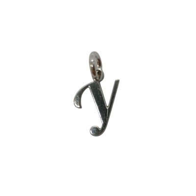 Sterling Silber Anhänger Charm Buchstabe Y massiv Handarbeit gepunzt 925 nickelfrei