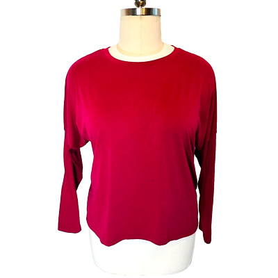 Pretty Garden - Women's 2XL Long Sleeve Tee Shirt Dark Red