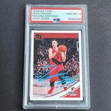 2018-19 Panini Donruss #31 ZACH COLLINS Signed Card AUTO Grade 10 PSA Slabbed Bl