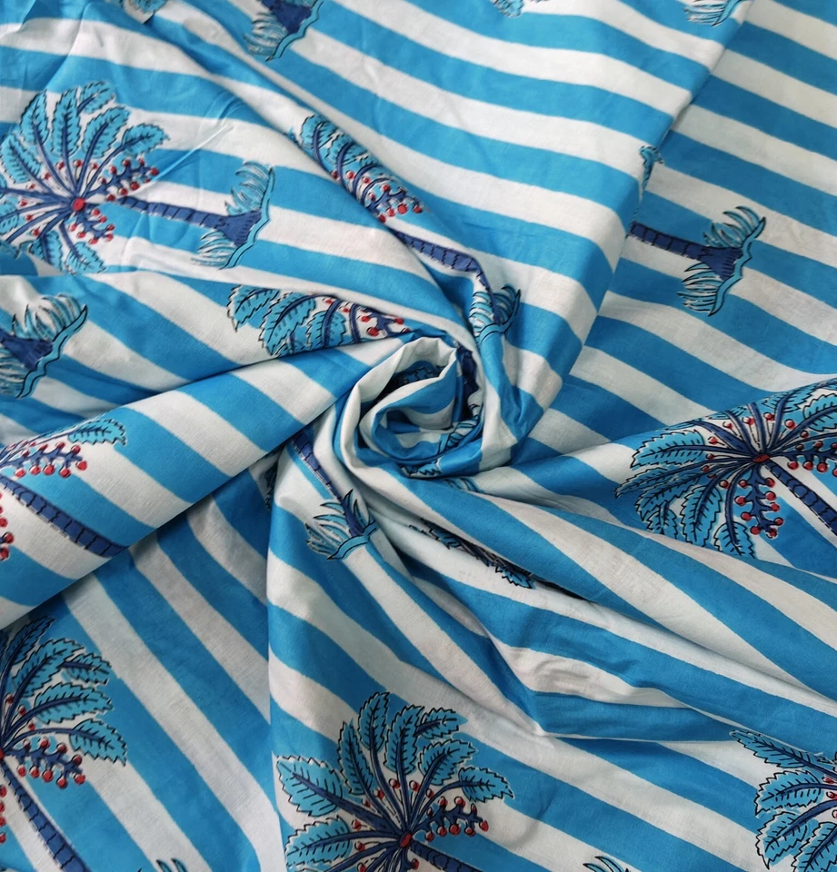 Indian Fabric Cotton Fabric By Yard Hand Block Print fabric Dressmaking Making D - Image 3 of 4