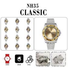 For NH36 Movement 40mm Stainless Steel Glass Watch Dial Mechanical Watch