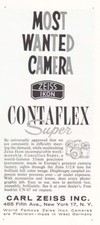 1960 Zeiss Ikon Contaflex Super Camera: Most Wanted Vintage Print Ad