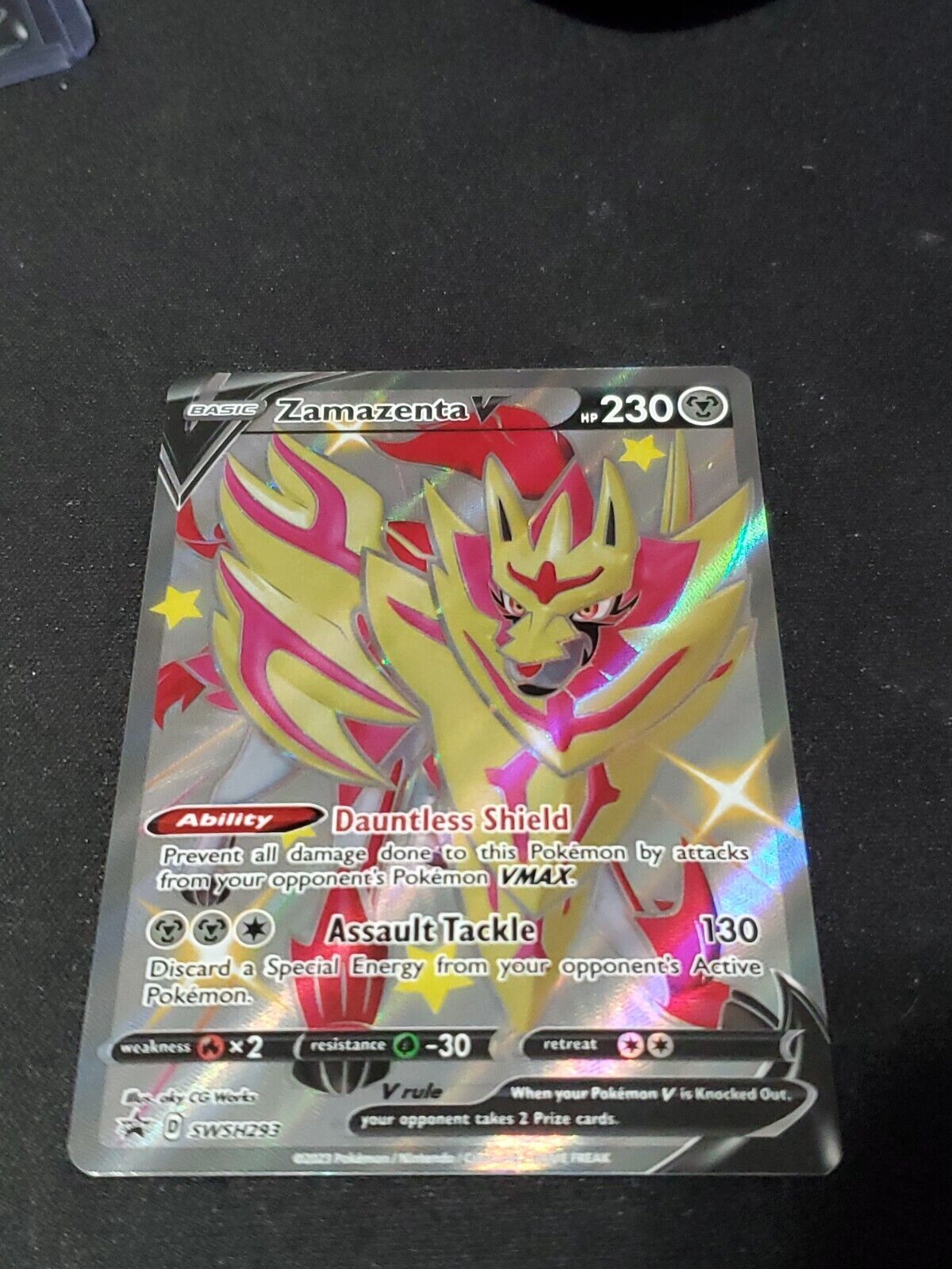 Pokémon TCG Zamazenta V (Shiny) SWSH Black Star Promos SWSH293 Holo Promo