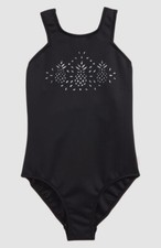  68 Seafolly Swimwear Girls Kids Black Daze Scuba One-Piece Swimsuit Size US 4
