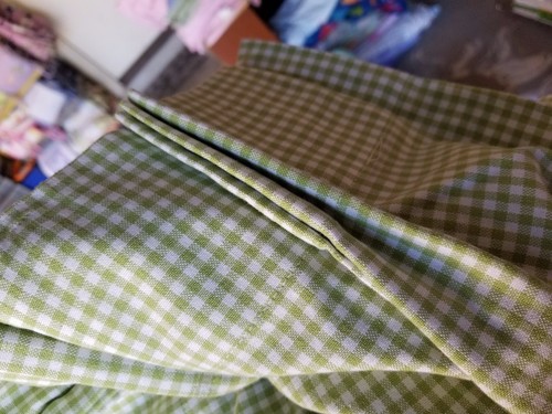 Home Garden Pottery Barn Kids Green Gingham Drapery Panel 44 X