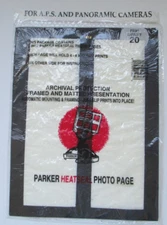 PARKER Heatseal Photo Pages; 5 #412 For A.P.S., Panoramic Cameras (4 4X12 Print