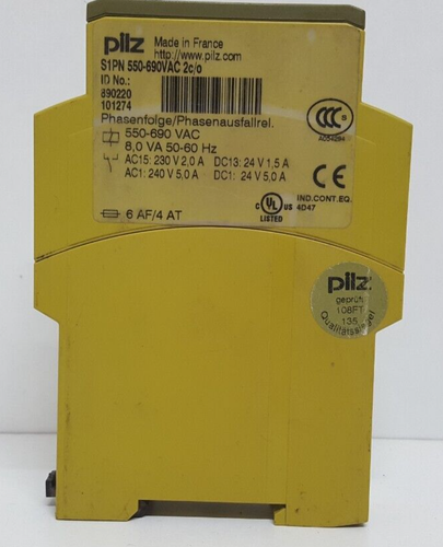 Pilz S1PN Sécurité Relais 550-690VAC 890220 - Photo 4 sur 9
