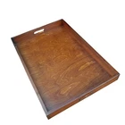 Extra Large Wooden Serving Tray, Set from 1 to 10, 60 cm x 40 cm x 6 cm Brown