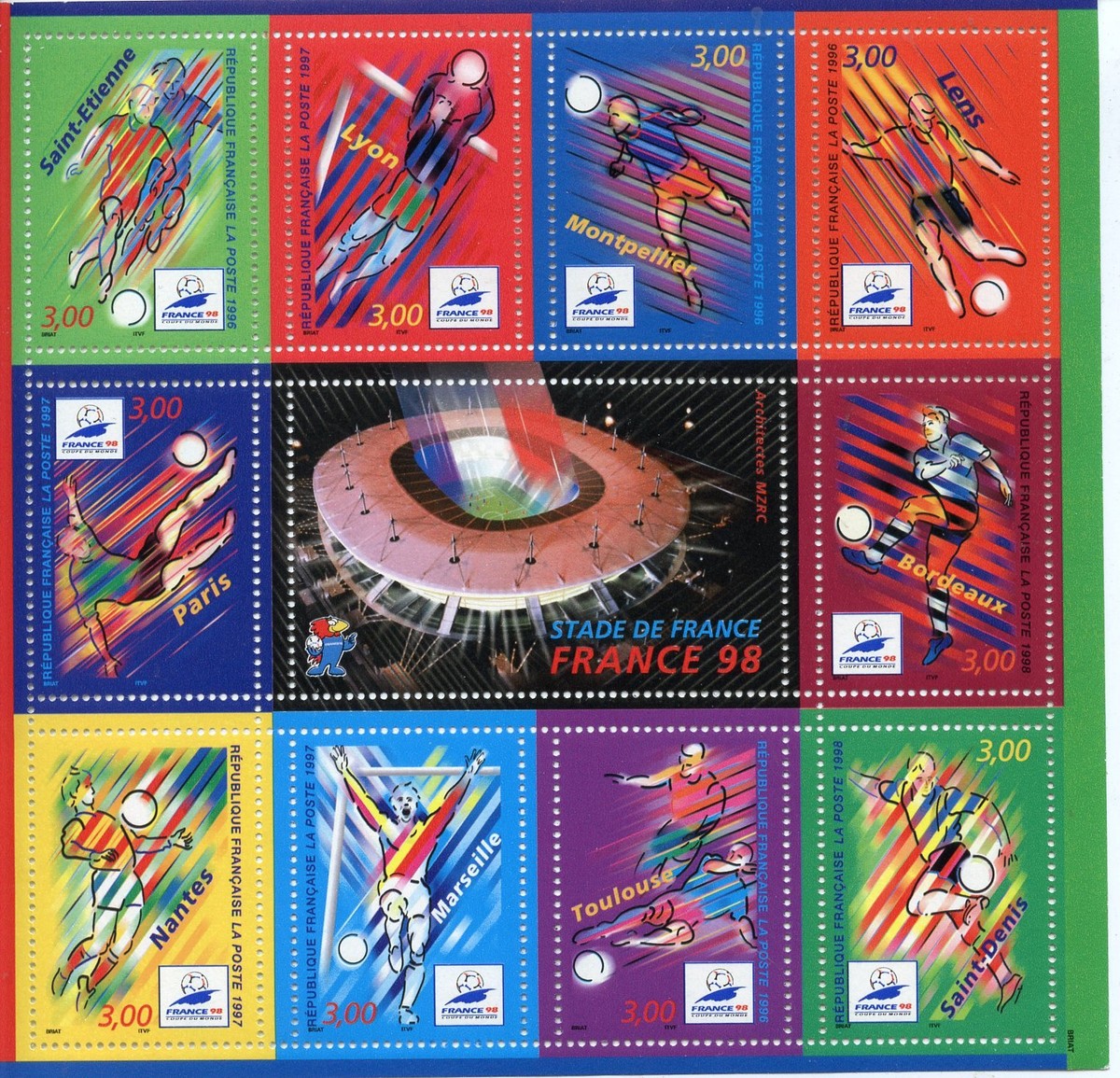 PORTE CLÉ ANCIEN N118 coupe du monde de football franc 1998 EUR 8,00