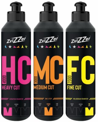 Zvizzer - Polituren Set - Heavy Cut bis Fine Cut - 3x 250ml