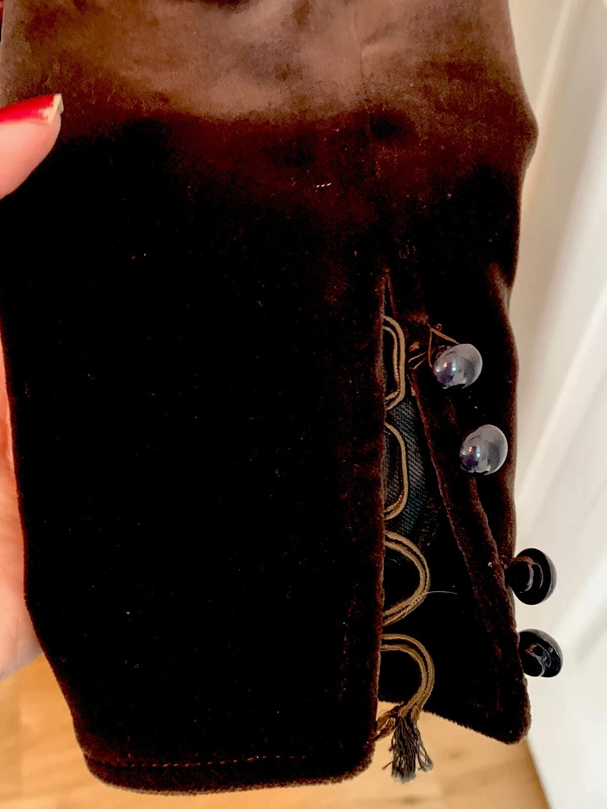 SAINT LAURENT (YSL) Gonna e camicia YSL collezione russa anni 80 VINTAGE prugna e oro velluto marrone