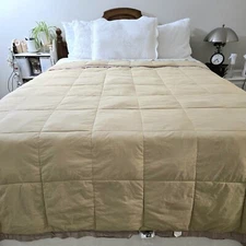 The Company Store Blanket Comforter King PRIMALOFT Down Alternative Satin Trim