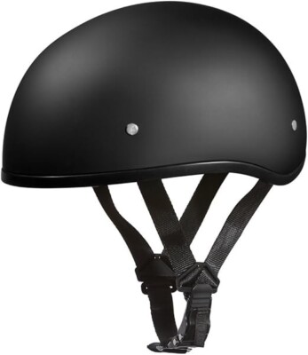 Daytona Helmets Half Skull Cap Motorcycle Helmet - D1-B-2XL