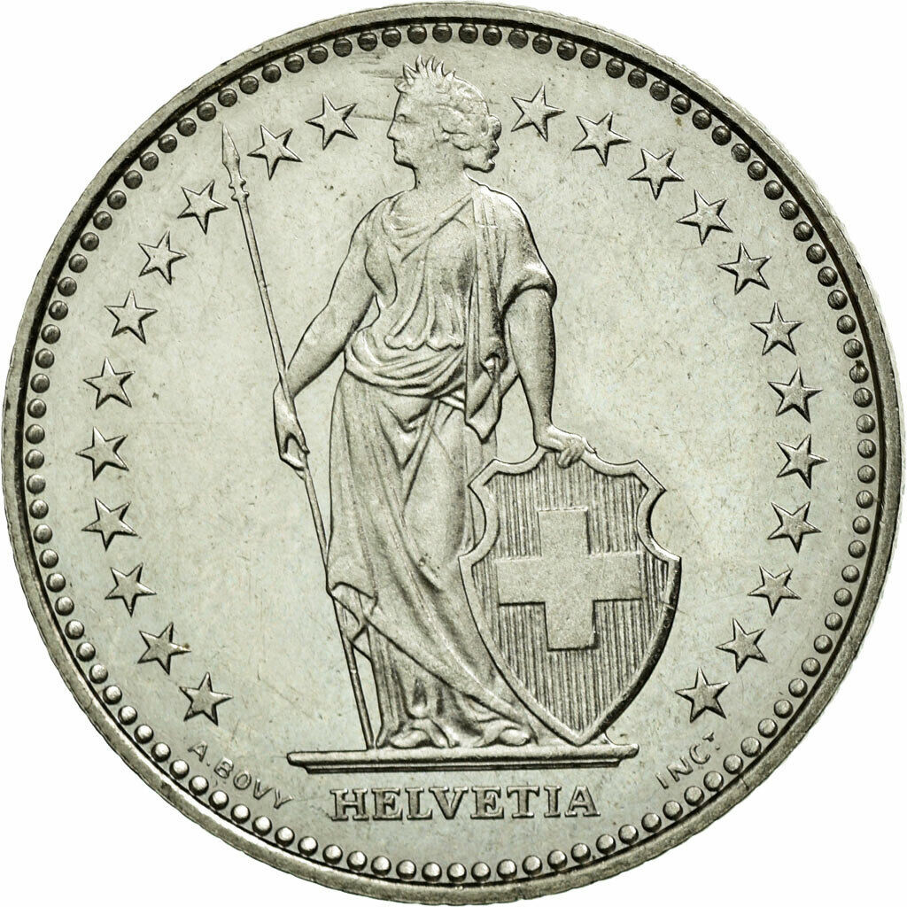 [#75997] Moneta, Szwajcaria, Franc, 1988, Bern, AU(55-58), Miedź-Nikiel, KM:24a.