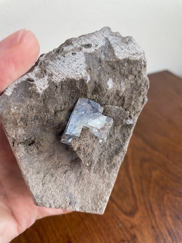 Natural Blue Fluorite Crystal Cube Specimen Walworth, NY - Picture 8 of 15
