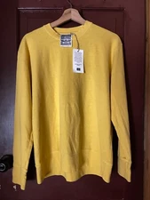 Jungmaven Mustard Yellow Hemp / Organic Cotton Sweatshirt Unisex Small NWT New