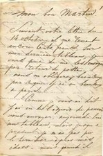 DUTCH PAINTER Johan Jongkind autograph letter signed DUTCH PAINTER Johan Jongkind autograph letter signed