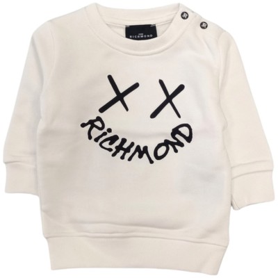 Richmond - White Sweatshirt C/smile RIA24041FEBCL