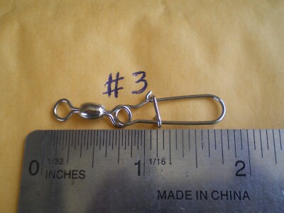 25 PCS. NICE SNAP/DUAL LOCK W/CRANE SWIVEL #3 NICKEL 100 LBS. TEST