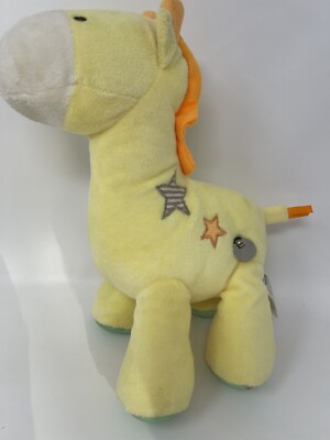 Carters Child Of Mine Musical Yellow & Stars 11'' Giraffe Baby Plush Stuffed Lovy