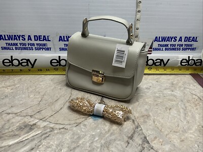 Belle Russo Bag Top Handle Purse w/Removable Crossbody Gold Chain