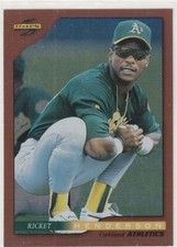 1996 Score Baseball Parallel Dugout Collection RICKEY HENDERSON #10 Athletics