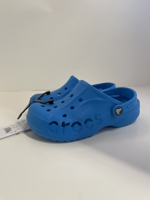 royal blue fur crocs