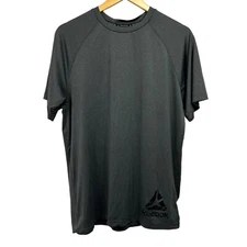 Reebok Men’s Base Layer T-Shirt Size Small Gray Logo Activewear