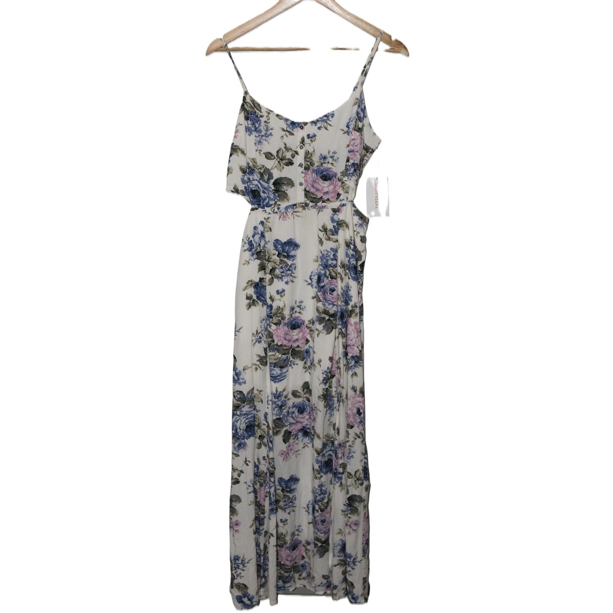Womens Abercrombie & Fitch White Floral Print Cut Out Maxi Dress Size  Medium | eBay