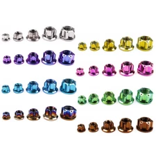 Titanium Hex Ti Flange Nuts M5 M6 M8 M10 M12 M14 Bicycyle Nut GR5 High strength
