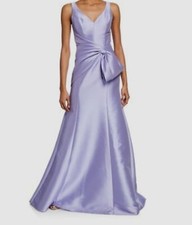 $995 Theia Women's Purple V-Neck Sleeveless A-Line Gown Dress Size 6