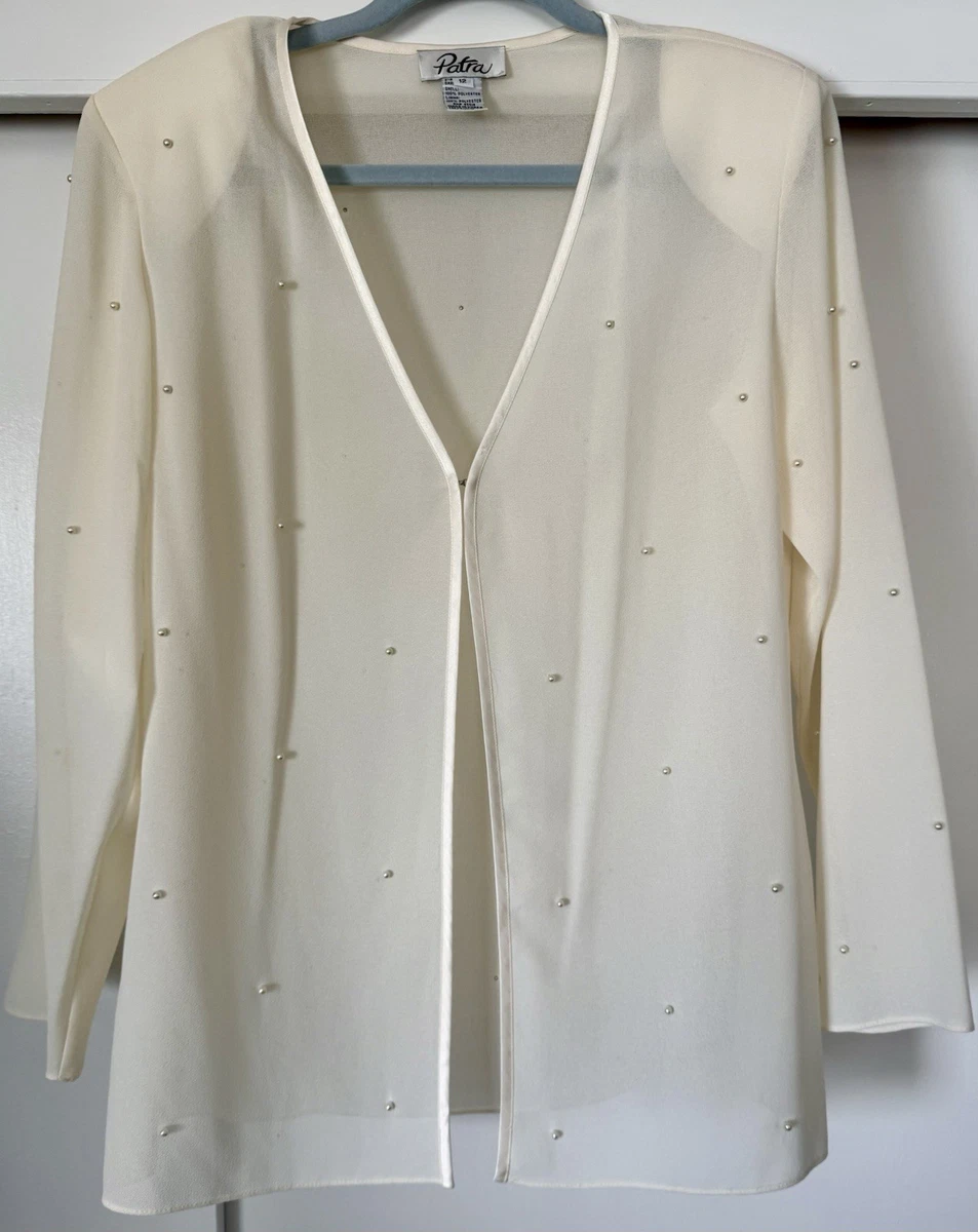 green emerald velvet dress Embellished Sheer Jacket in Black main image 1