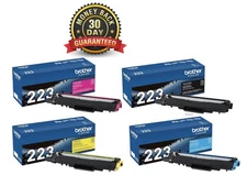 GENUINE BROTHER TN-223 BLACK-CYAN-YELLOW-MAGENTA TONER,