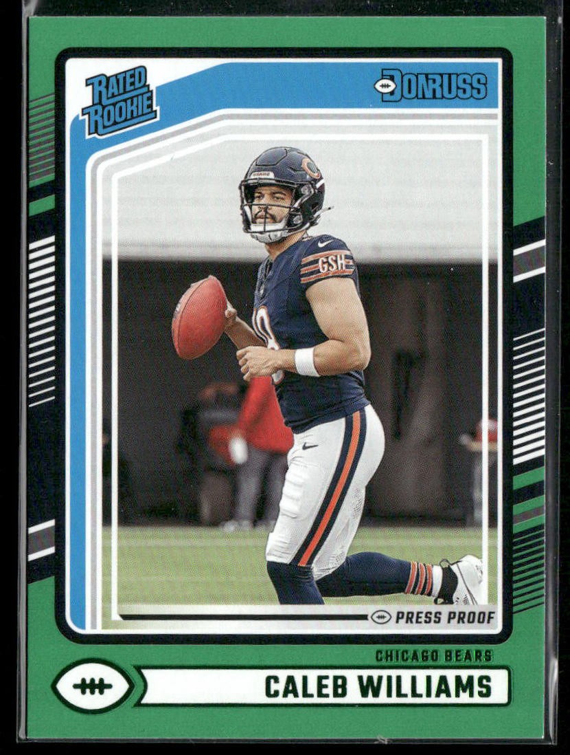 2024 Donruss #327 Caleb Williams Press Proof Green