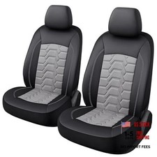 Memory Foam Leather Car Seat Covers, Breathable Air Cool Mesh Front Seat