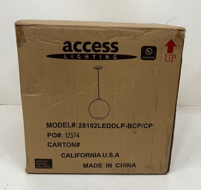 Access Lighting Glow Brushed Copper 1-Light Pendant 28102LEDDLP-BCP-CP